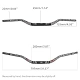 PRO CAKEN Universal 7/8" 22mm and 1 1/8" 28mm Handle Bar with Hand Guards CNC Bracket kit for Dirt Bike Motocross ATV Scooter for CRF KLX KX LTR TRX SX SXF EXC XCW Grizzly Hawk 250 Bicycles Black