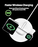 Belkin MagSafe Charger, 3-in-1 Wireless Charging Stand, 2ND GEN, 33% Faster for Apple Watch, iPhone 16, iPhone 15, iPhone 14 Series, AirPods - MagSafe Charging Station for Multiple Devices - White