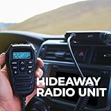 Midland – MXT275 MicroMobile® GMRS Radio – 15 watts Two-Way Radio with Integrated Control Microphone – Overland Caravanning Tractors – Detachable External Magnetic Mount Antenna - 8 Repeater Channels