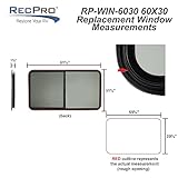 RecPro RV Window | 60"W x 30"H | Teardrop Style | Horizontal Sliding | RV Window Replacement | Made in USA