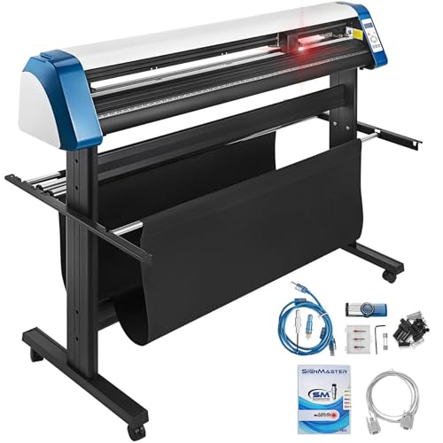 Cutter 53 Inch Cutter Machine Semi-Automatic DIY Printer Cutter Machine Manual Positioning Sign Cutting with Floor Stand Signmaster Software