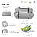 TPU Water Storage Bladder, 35 Gallon Foldable Portable Fresh Water Tank, BPA Free Collapsible Soft Container for Drinking, RV, Drought Resistance, Fire Prevention and Emergency- Garden Hose Thread