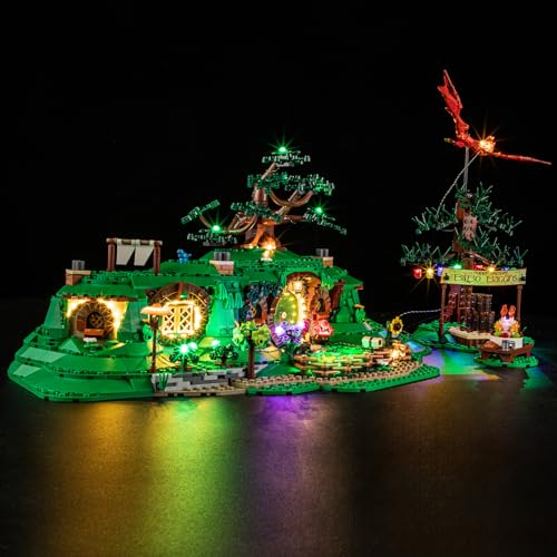 BRIKSMAX 2.0 Light Kit for Lego Lord of The Rings The Shire -Innovative Led Lighting Compatible with Lego Icons 10354 Bag End- Not Included Lego Set