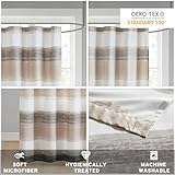 Madison Park Essentials Shower Curtain, Watercolor Print Multi Taupe Shower Curtain for Bath Room, Modern Bathroom Décor, Machine Washable, Microfiber Fabric Shower Curtain, Saben, 72x72 Taupe/Black