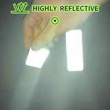 PHIXBEAR 20 Pcs Super Reflection Reflective Stickers Made of 3M DG3, Safety Reflective Tape for Car Bike Mailbox Helmet, White Reflective Tape Outdoor Waterproof 3.15" X 1.18"