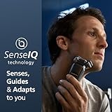 Philips Norelco 9400 Rechargeable Wet/Dry Electric Shaver with SenseIQ and Comfort Glide Ring Technology, Battery Powered, Silver, S9502/83