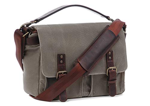 ONA - The Prince Street - Camera Messenger Bag - Smoke Waxed Canvas (ONA5-024GR)