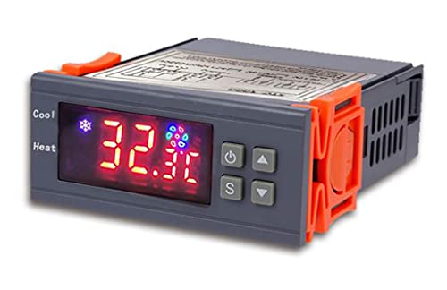 STC-1000 STC-3000 All Purpose Digital Temperature Controller Fahrenheit Centigrade Thermostat Sensor 2 Relays for Refrigerator Fermenter Thermostat Regulator Cooler Heater Incubator