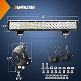 Nilight 20Inch 126W Spot Flood Combo Led Light Bar 4PCS 4Inch 18W Spot LED Pods Fog Lights with LED Light Bar Wiring Harness Kit for Truck Tractor Off-Road Pickup Golf Cart SUV ATV UTV 4x4 Van Camper