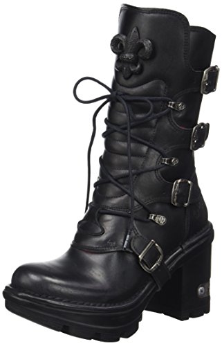 New Rock M-neotyre05-s1 Unisex Platform Boots in Black - 6 US M - 7.5 US W