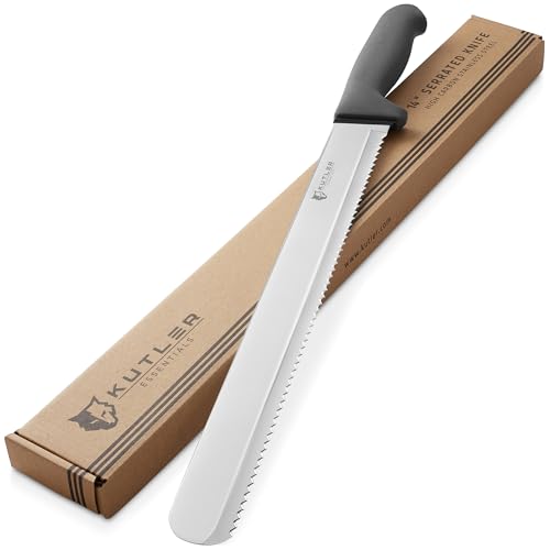 KUTLER Professional 14-Inch Bread Knife and Cake Slicer with Serrated Edge - Ultra-Sharp Stainless Steel Cutlery