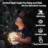 G Keni Nursery Night Light for Baby, Portable LED Touch Night Lamp for Kids and Adult, Breastfeeding, Sleep Aid, USB Rechargeable Nursing Lamp, Bedside Dimmable Warm Night Light, Soft Eye Caring