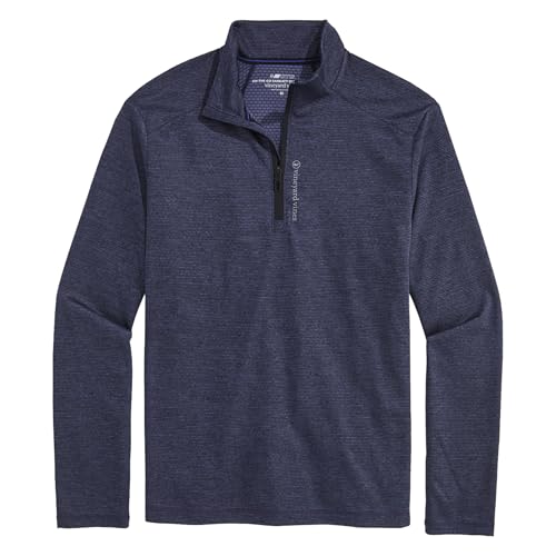 vineyard vines Men's Sankaty Quarter-Zip, Nautical Navy