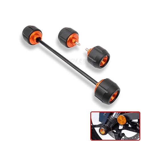 AL-mart Motorcycle Front & Rear Fork Axle Slider Wheel Protector Crash Guard Fits for KTM RC390 2022-2023