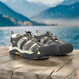 KEEN Men's Newport H2 Closed Toe Water Sandals, Raven/Aluminum, 11