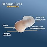 Audien ATOM PRO 2 Wireless Rechargeable OTC Hearing Aid, Premium Comfort Design and Nearly Invisible