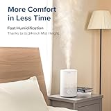 LEVOIT Humidifiers for Bedroom, Quiet (3L Water Tank) Cool Mist Top Fill Essential Oil Diffuser with 25Watt for Home Large Room, 360° Nozzle, Rapid Ultrasonic Humidification for Baby Nursery and Plant