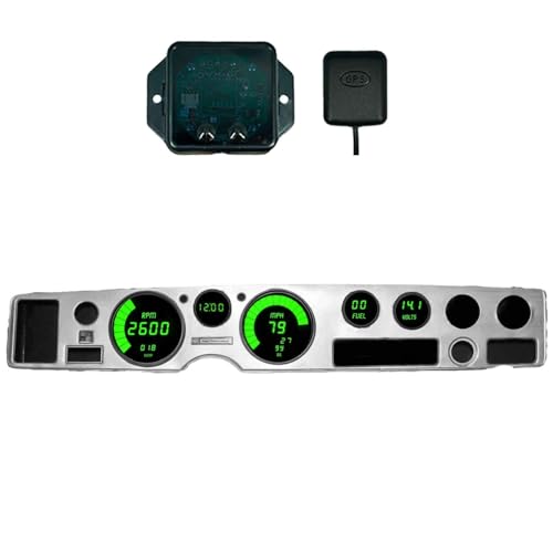 1970-1981 Pontiac Firebird LED Gauge Cluster Kit – Green LEDs – Direct Fit – GPS Speedo – Oil Pressure & Temp Senders Included – Classic Dash Upgrade DP3000G-S9020 (Green)