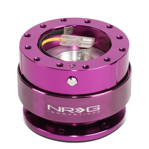 NRG Innovations NRG-SRK-200PPPP Gen 2.0 Steering Wheel Quick Release Adapter 6-HOLE with Mounting Bolts (Purple Body/Purple Ring) 6-Hole Design