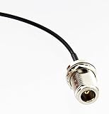 MPD Digital Andrew Commscope CNT100/LL100 Coax Cable TS-9 Right Angle to N Female Bulkhead Connectors, 3G 4G GMS LTE Satellite Adapter Pigtail Dual Shielded Coaxial Cable Antenna Adapter (12in)