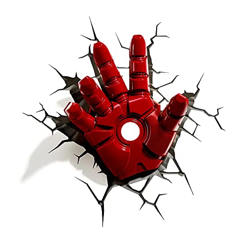 3DLightFX 816733840598 Marvel Avengers Iron Man Hand 3D Deco Light,Red