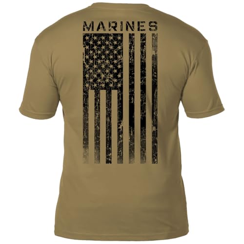 7.62 Design US Marine Corps Tactical Flag USMC T-Shirt Coyote Brown Large