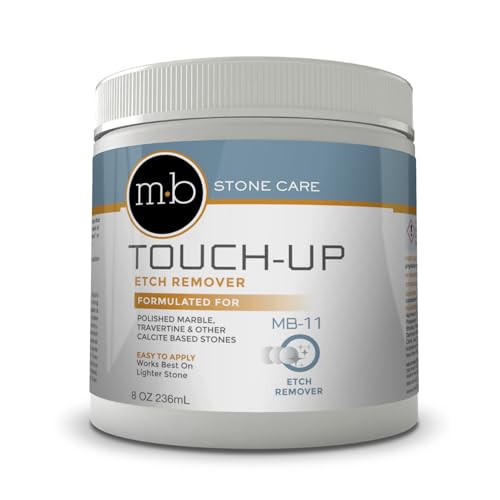 MB Stone MB-11® Touch-Up Etch Remover Marble Polishing Powder, Watermarks Remover, 8 oz Can, Spot Polish Water Stains, Rings or Etches, Marble Polishing for Calcite-Based Stone