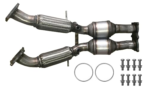 ONExhaust 4Z41218 Rear Direct Fit Replacement Exhaust Catalytic Converter Flex Pipe Y Pipe Fits: Land Rover LR2 3.2L 2008-2012 | Volvo S80 V70 3.2L 2007-2010 | XC60 XC70 3.2L 2008-2010 (EPA Compliant)