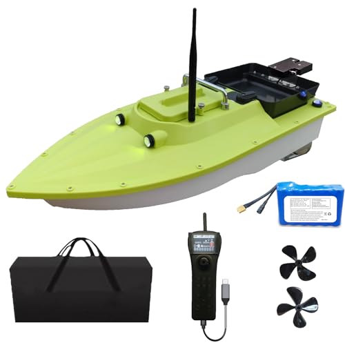 CRESEAPRODUCTS S80 Brushless Motor Super Speed Saltwater RC Fishing Bait Boat with GPS for Surf Fishing with Bait Tray,2x10,000mah Battery,IP 66 Waterproof,500M Range,5 Meters/Second