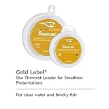 Seaguar Gold Label 100% Fluorocarbon Fishing Line Leader, 80lbs, 25yds Break Strength/Length - 80GL25