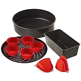 Baking Set for Ninja Foodi 6.5 Qt, 8 Qt, Ninja Foodi Pressure Cooker + Air Fryer Deluxe Bake Kit, Dishwasher Safe Air Fryer Accessories Set