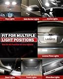 LASFIT 194 LED Bulb for License Plate Bulb White Bright,T10 168 LED Bulbs Canbus Error Free, 400LM 6000K 192 2825 W5W Bulb for Dome Map Trunk Cargo Lights (2-Pack)