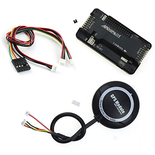 FEICHAO APM 2.8 Flight Controller Board +Mini M8N GPS with Compass + Connect Cable for APM 2.6/2.8 PIX FPV DIY RC Drone (with Compass Bent Needle)