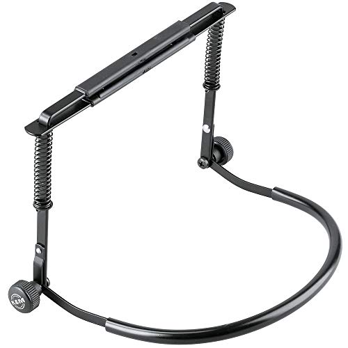K&M Konig & Meyer 16416.000.55 Harmonica Holder | Industry Standard | Hands Free Harp Neck Brace | Sturdy Adjustable Frame | Professional Grade for all Musicians | German Made | Black