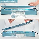 SEELAUGH Impulse Sealer 16 inch Heat Sealer for Plastic Bags, Metal Plastic Bag Sealer Heat Seal, Mylar Bag Sealer, Manual Poly Bag Hot Seal Sealing Machine with 4 Repair Kit(2 Cutting Lines Included)