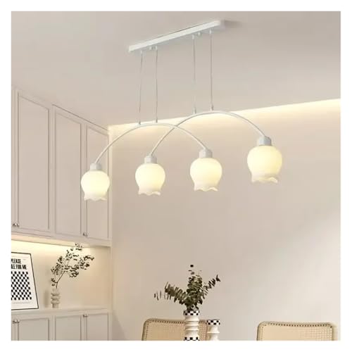 White Linger Orchid Chandeliers for Living Room LED Lamp Simple Master Bedroom Dining Lighting Lustre Salon Design Luxe,Chandelier