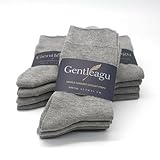 GENTLEAGU Viscose Bamboo Lightweight Sock Thin Crew Socks for Men Wholesale Bulk Solid Color Comfort Famliy Pack 48 Pairs (9-12, Grey)