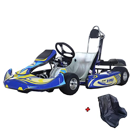 X-PRO Raptor 125cc Zongshen Brand Engine Go Kart Semi-Automatic Transmission w/Reverse,5" Aluminum and Racing Tires! (Blue)