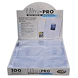 Ultra PRO - 11-Hole Punch 9-Pocket Pages Silver Series, 100 Pages to Store Trading Cards, Baseball cards, Pokemon and Baseball Card Sleeves, Card Protector Sheets for Binders