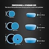 SPTA Mini Polishing Pads, 25mm 50mm 80mm Detailing Polishing Pads Car Detailing Kit Vehicle Buffing Pads Preserving Wax & Polishing Pads Paint Polishing Applicator (32Pcs) For mini Polisher -XBP123M58