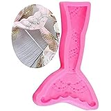 7.2'' 3D Big Mermaid Tail Mold Mermaid Theme Silicone Fondant Mold for Under The Sea Cake Decoration, Chocolate, Candy, Polymer Clay, Cupcake Decor, Sugar Craft