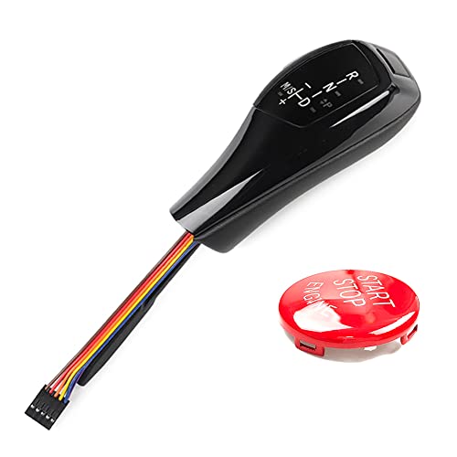 Cngjsa028 Car Shift Knob Automatic Gear Shift Knob retrofit kit for BMW 1/3/5/6/7 Series, X1 E84 X3 E83 X5 E53 X5 E53 Z4 E85/E86 Z4 E89, Black