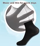 svlftecon 20 Pack Unisex Silk Sheer Crew Socks Ultra Thin Breathable Dress Socks Soft Athletic Socks for Men Women