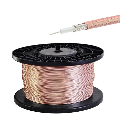 Yuslao RG179 Coax Cable 50FT Thin 75 Ohm RG179 Coaxial Cable Low Loss for BNC MCX SDI Connector for Surveillance Camera and Video Equipment etc.