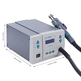 1000W Soldering Hot Gun Air Brushless Turbo Fan Heat Gun Precise Temperature Control Hot Digital Display Air Rework Station 861DW Password Protection Key Lock