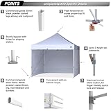 ABCCANOPY Easy Pop Up Canopy Tent with Sidewalls 10x10 Commercial -Series, White