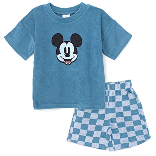 Disney Mickey Mouse Toddler Boys T-Shirt and Shorts Outfit Set Blue 3T