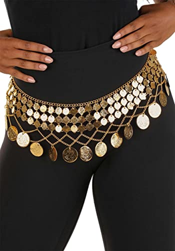 Fun Costumes Adult Belly Dancer Costume Coin Belt Standard