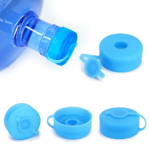 Myvision Secure Cap for 5 Gallon Water Dispenser,(8pcs) Reusable 5 Gallon Water Jug Cap, Silicone Non Spill Water Bottle Caps for 2.16in/55mm Bottle Mouth
