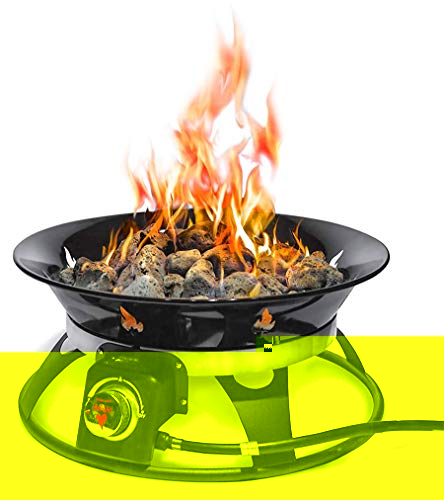 Outland Living Portable Propane Fire Pit, 21-inch, 58,000 BTU with Fire Pit Cover & Carry Kit, Smokeless Gas Firebowl | Perfect for Camping, Patio, Backyard, Tailgating, Deck, RV| Black 863 Cypress